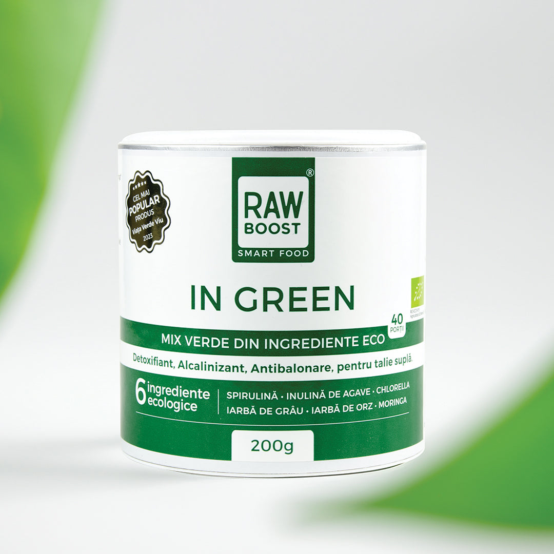 In Green, mix verde ecologic anti-balonare, detoxifiant, pentru talie suplă 200g