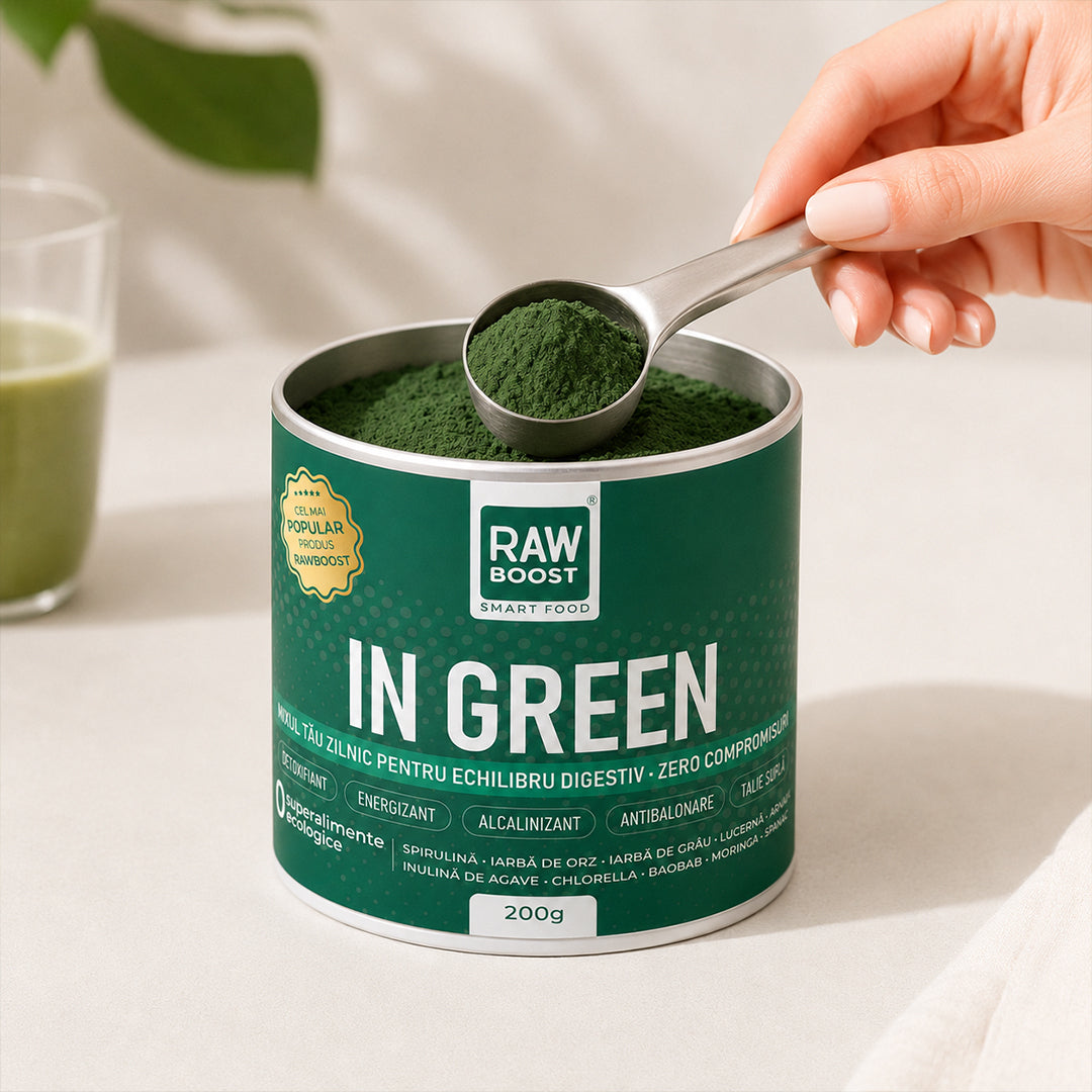 In Green, mix verde ecologic anti-balonare, detoxifiant, pentru talie suplă 200g