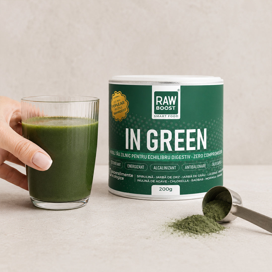 In Green, mix verde ecologic anti-balonare, detoxifiant, pentru talie suplă 200g