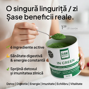 In Green, mix verde ecologic anti-balonare, detoxifiant, pentru talie suplă 200g